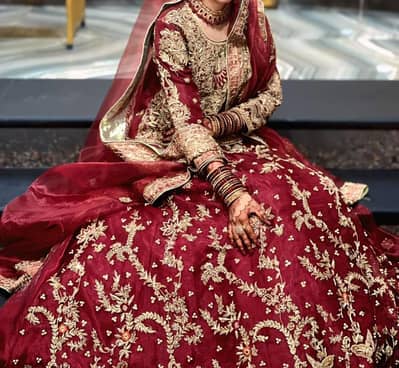 Mahroon Bridal dress