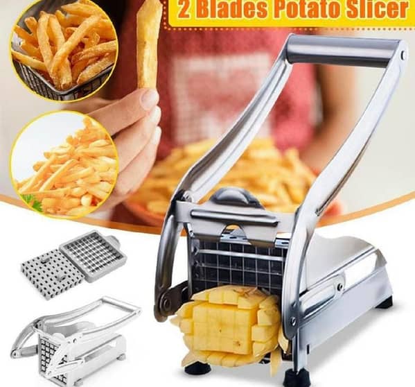 T   Stainless Steel Potato Slicer Potato Cutter French Fries Cutter Machine For Kitchen Manual Vegetable Cutter Kitchen Gadgets