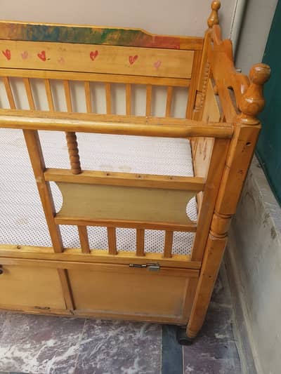 Wooden Baby Cot / Kids Bed with Storage Drawer