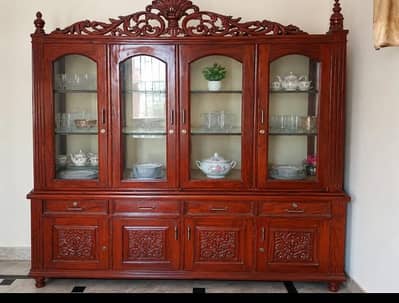 beautiful wooden showcase cabinet
