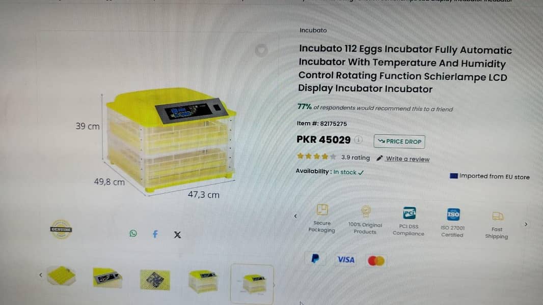 incubator automatic fully 112 eggs 1