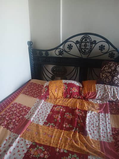 double bed iron with mattres