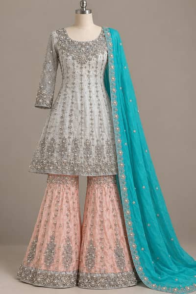3-in-1 Luxury Bridal Dress | Walima, Engagement & Nikah Wear