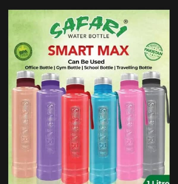 T  Safari Smart Water Bottle 1L for Students, Gym, Offices and Travellers