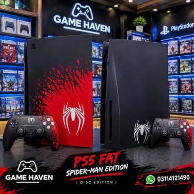 Sony PS5 Fat Disc Edition Used With Box & Spider-Man Edition