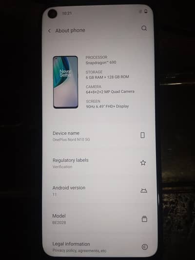 One Plus Nord N10