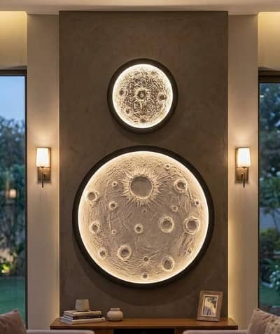 Moon lamp wall hanging