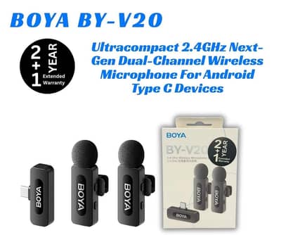 BOYA BY-V20 2.4 GHz wireless microphone system