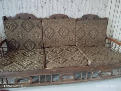 wooden sofa 3 seater