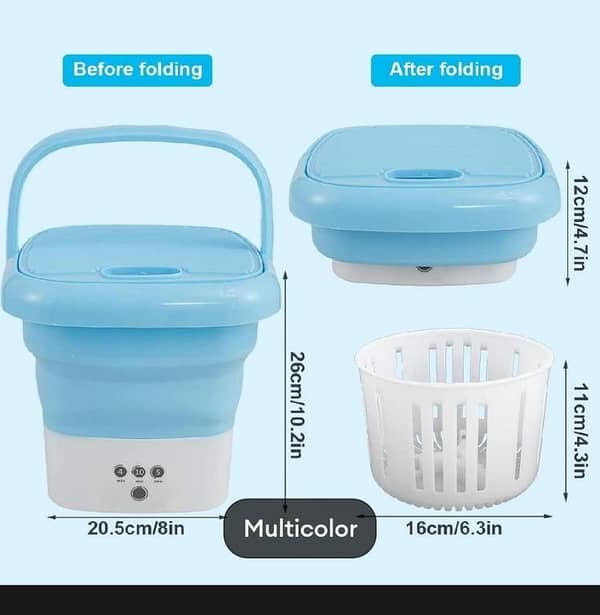 T  Portable Mini Folding Washing Machine, travel camping washing machine,Magic Foldable Small Clothes Washing Machine Washer Laundry Tub Wash Machine for Travelling