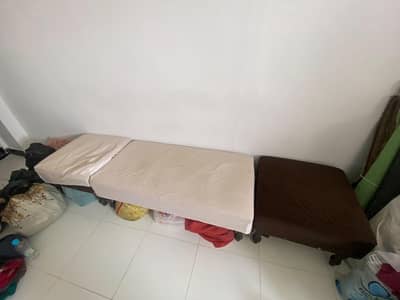 Urgent Sale Brown Sofa Set /Sethii / Diwan with Mattress