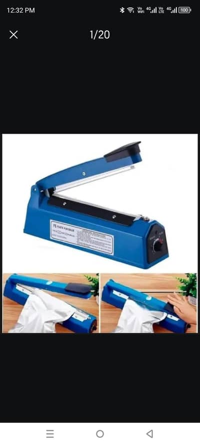 8-inch Impulse Sealer Machine - 200 mm Sealing Machine -