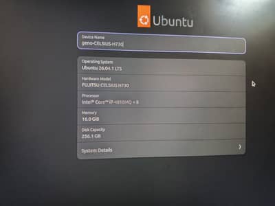 Fujitsu i7 4th generation 16GB Ram 250Gb Rom 2Gb Nvidia graphics
