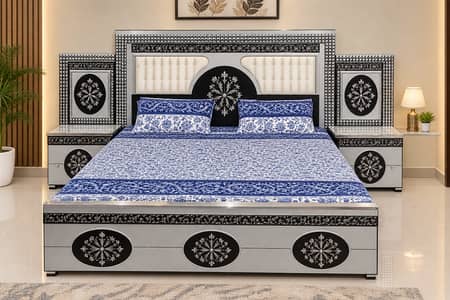 King Size Bedroom Bed Set with Dressing Table & Side Tables | Showcase