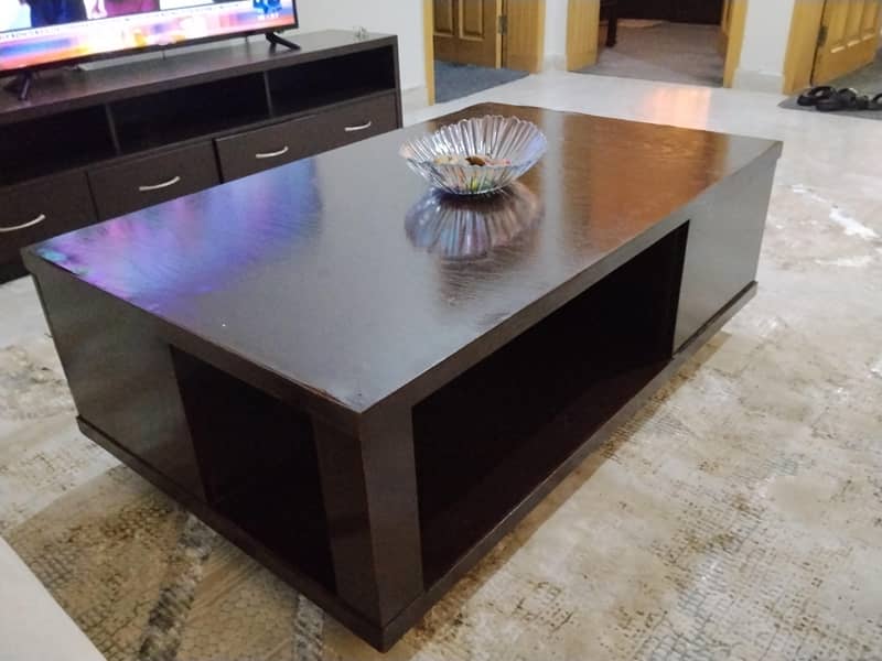 Dark Brown Rectangular Centre / Coffee Table 1
