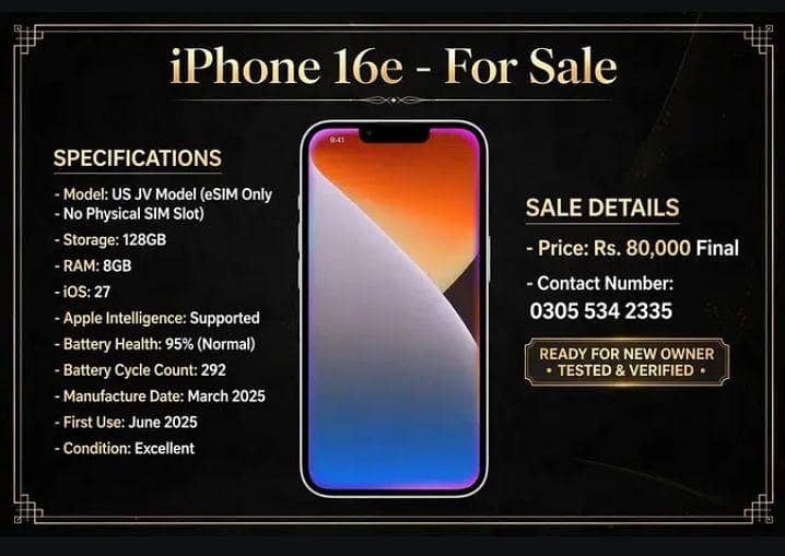Apple iPhone 16e 1