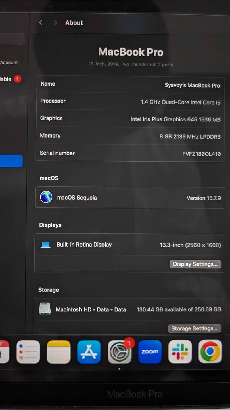 MacBook Pro 2019 4