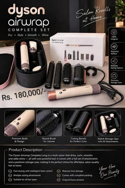 Dyson Air wrap complete long. -full set with complete packaging