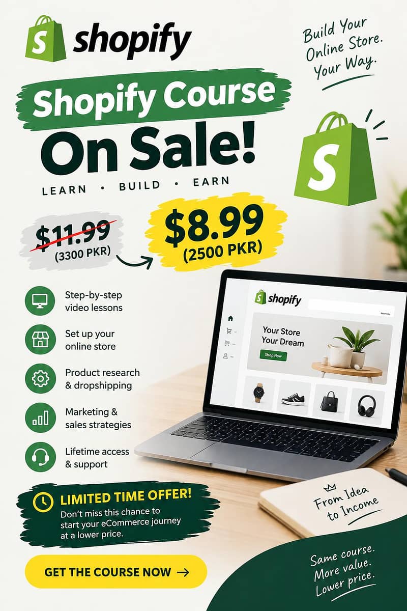 Shopify Complete setup course 0