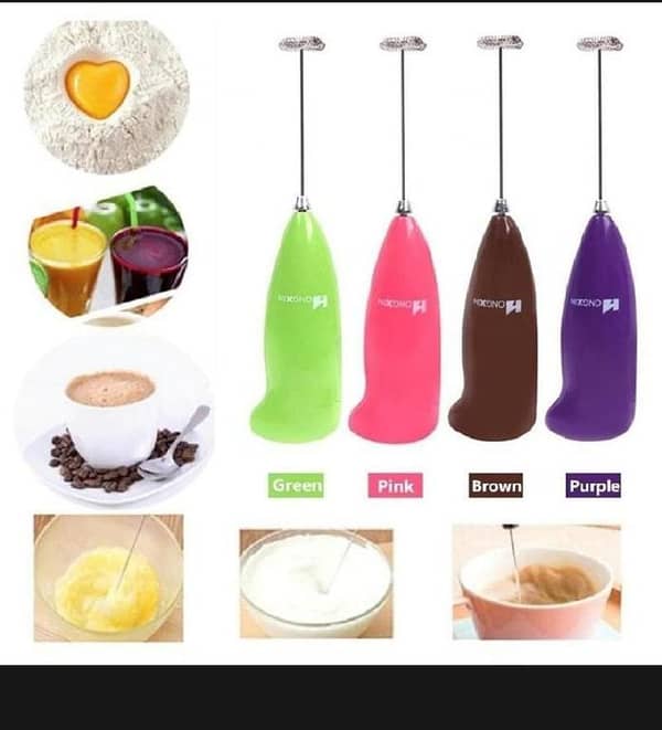T  Handle Cooking Tool Stainless Steel Milk Drink Coffee Whisk Mixer Electric Egg Beater Portable Egg Stirrer