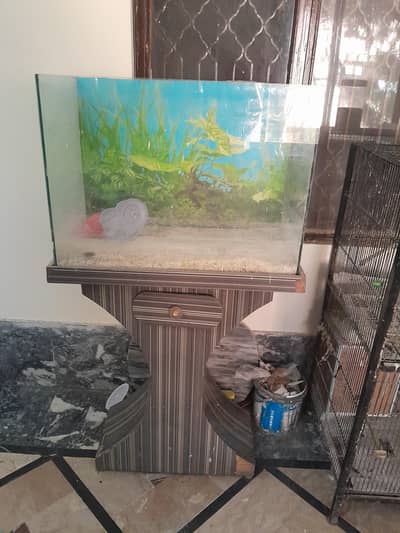 1 year used aquariam for sale, no breakage no leakage,size 1 by 2 feet