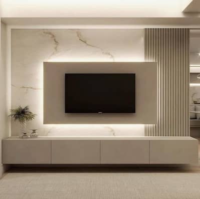 Media wall-WPC wallpanel-Fluted panel-PVC panel sheet-Wallpaper-Grass