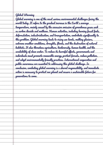 Handwriting and content writer