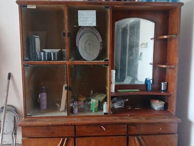 Wooden Crockery Showcase / Kitchen Cabinet