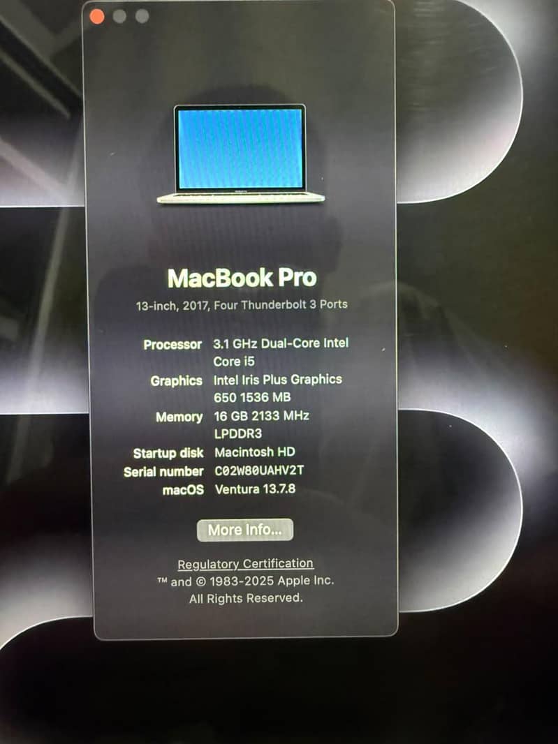 Macbook pro 2017 touchbar 2