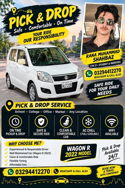 PICK & DROP AVAILABLE CONTACT FAST FOR DISCOUNT !!