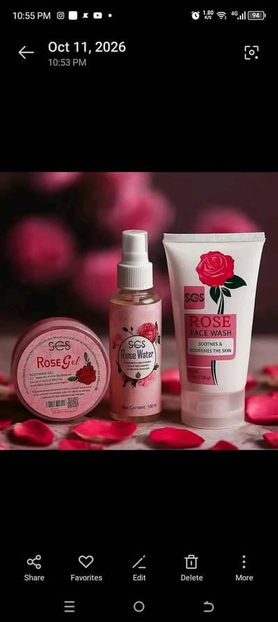 SCS Rose Skin Care Set – Face Wash, Rose Gel & Rose Water | Rs. 2,478
