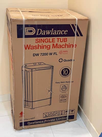 Dawlance DW 7200 W FL Single Tub Washing Machine – Brand New