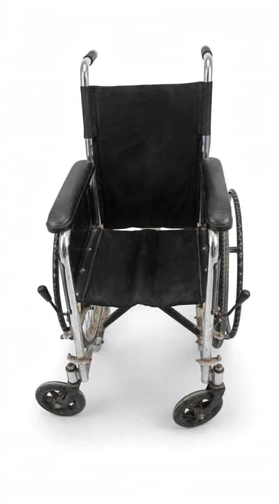 Manual Foldable Medium Size Wheelchair - Strong Steel Frame, Lahore