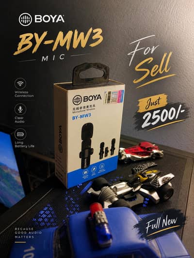 BOYA BY-MW3 Wireless Microphone – Full New – Rs. 2,500