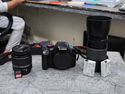 Canon EOS 550D With 18-55mm & 70-300mm Lenses