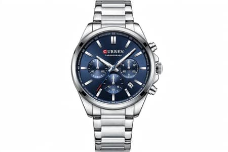 Curren Original Chronograph Watch - Blue Dial - Box Pack