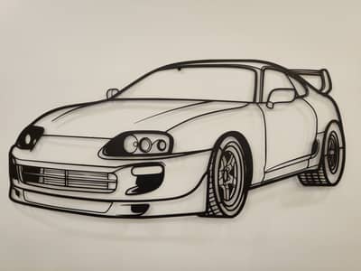 Toyota Supra MK4 Laser Cut Metal Wall Art
