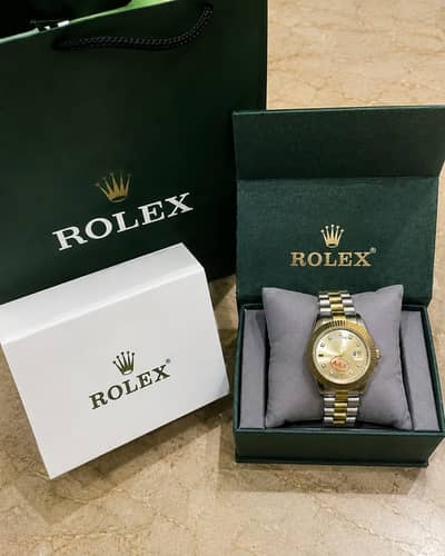 new rolex watch with bag and box