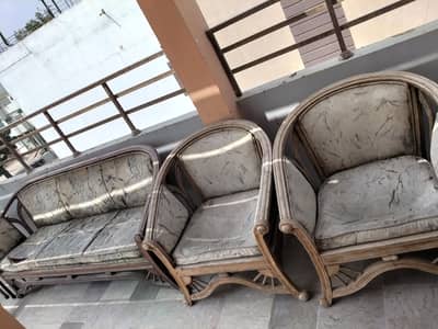 Wood sofa set
