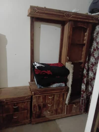 Solid Wooden Double Bed for Sale - Without Mattress / Unpolished