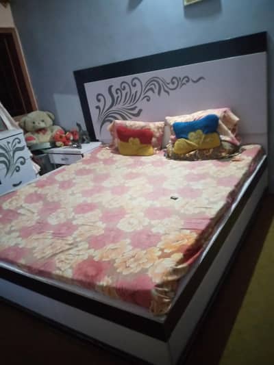 wooden bed