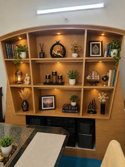 Premium Lasani Wood Decorative Display Shelf for Sale