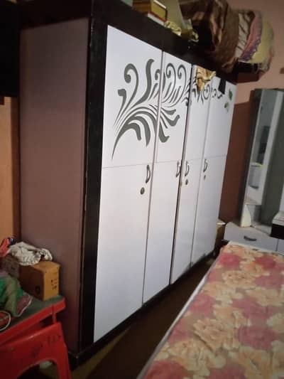 wooden wardrobe