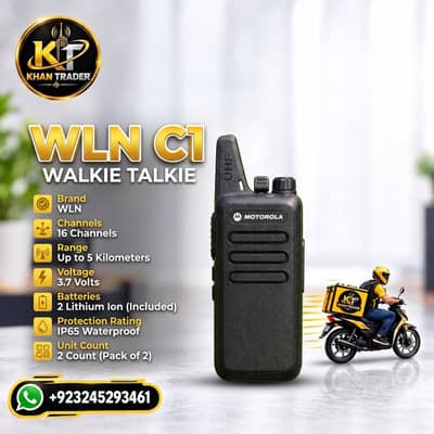 MOTOROLA C-1+  RANGE 2 TO 5 KM | Walkie talkie / wireless set