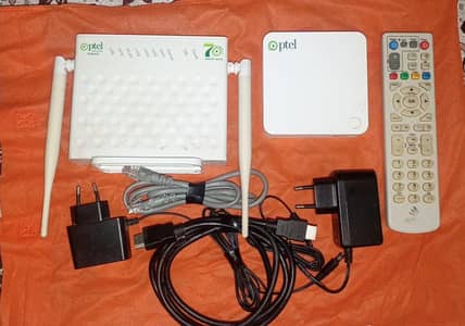 PTCL smart tv box and modem (router)