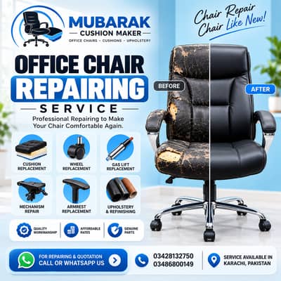 Revolving Chair/Office chair Repairing chair repair near me/cheap rate