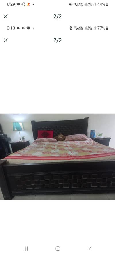 double bed Kings size bed with mattress warranty card