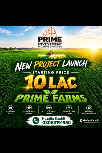 Prime Farms premium block 2 , farmland Karachi