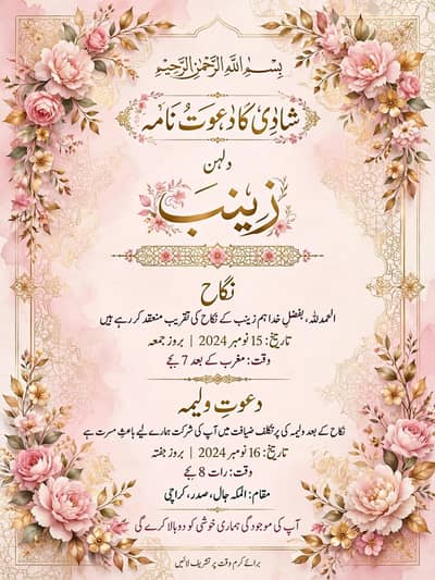 Digital Shadi Card - Apne Naam Ka - 2 Ghante Me - 300 Rs