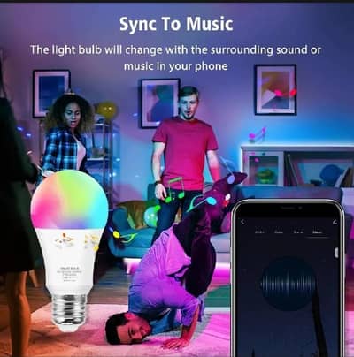 vTac 4.5w smart wifi led bulb RGB color changing, Alexa and google